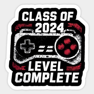 Class Of 2024 Level Complete Senior 2024 Graduation Gamer Grad Sticker